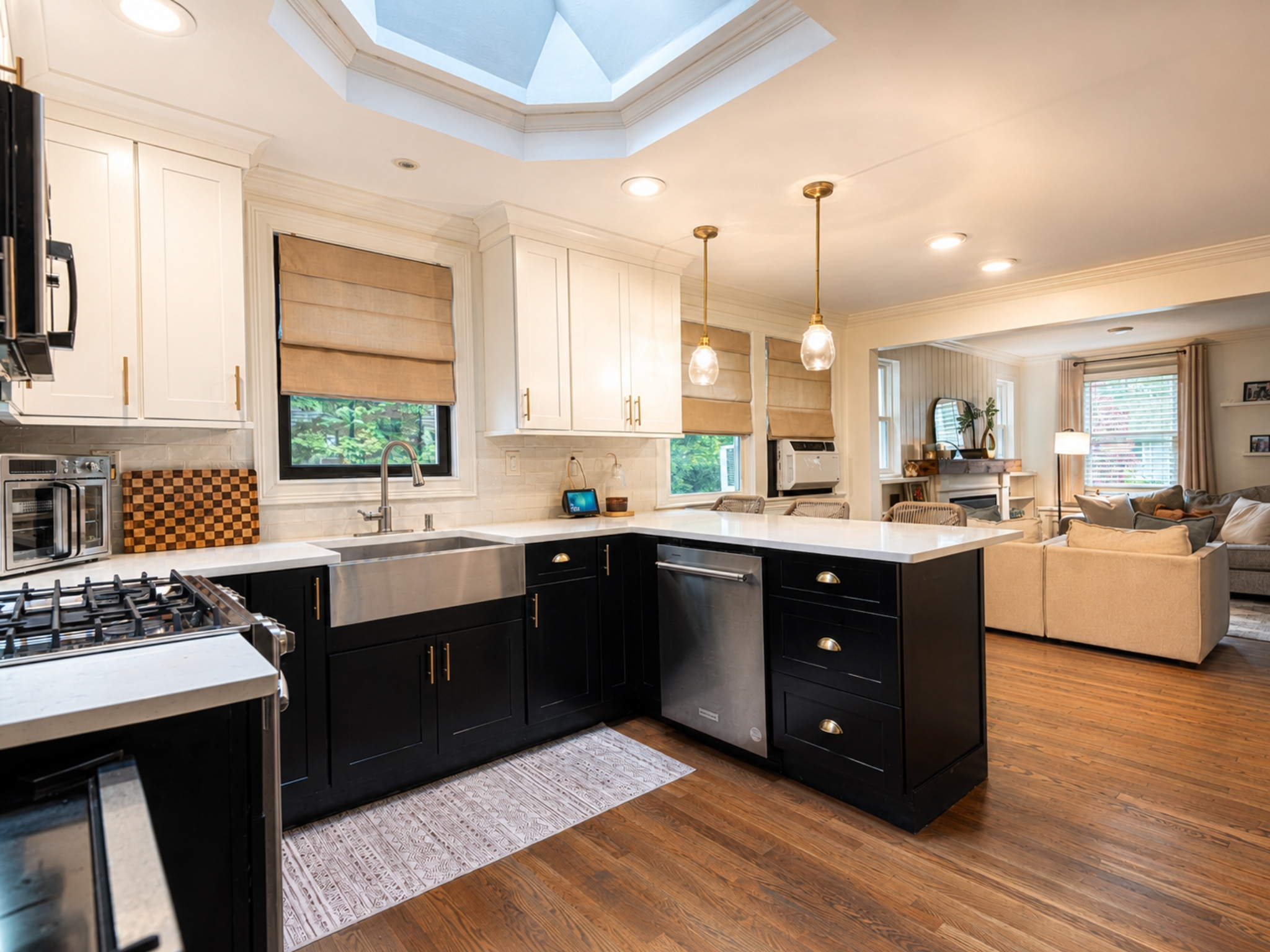 Kitchen with skylight